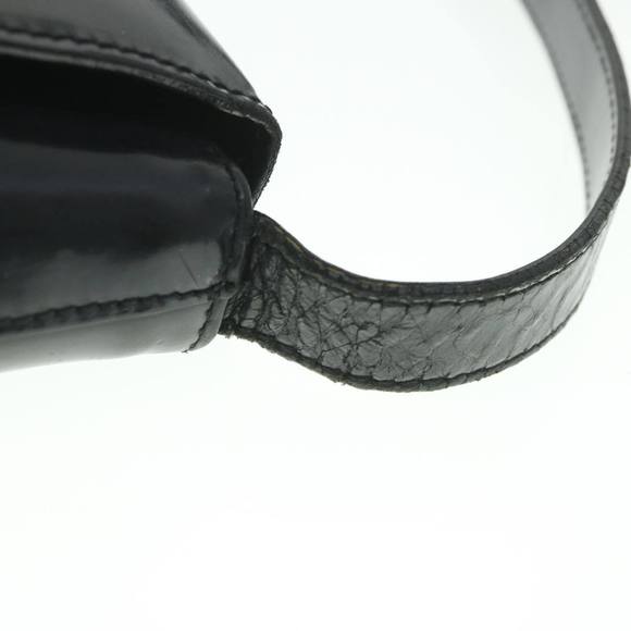 BURBERRY Shoulder Bag Leather Black Auth ac2232 - Picture 8 of 16